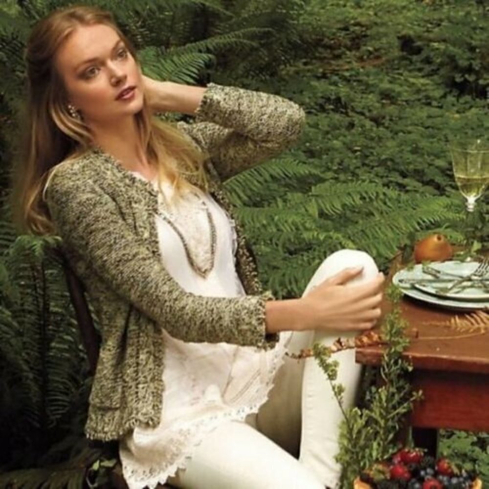 💕ANTHRO ANGEL OF THE NORTH💕 Fringed Cardigan (S) - Picture 5 of 15